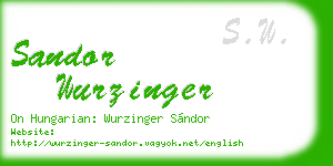 sandor wurzinger business card